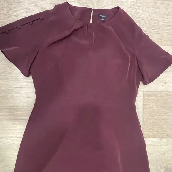 Ann Taylor Factory Dress in Deep Wine - Picture 2 of 6